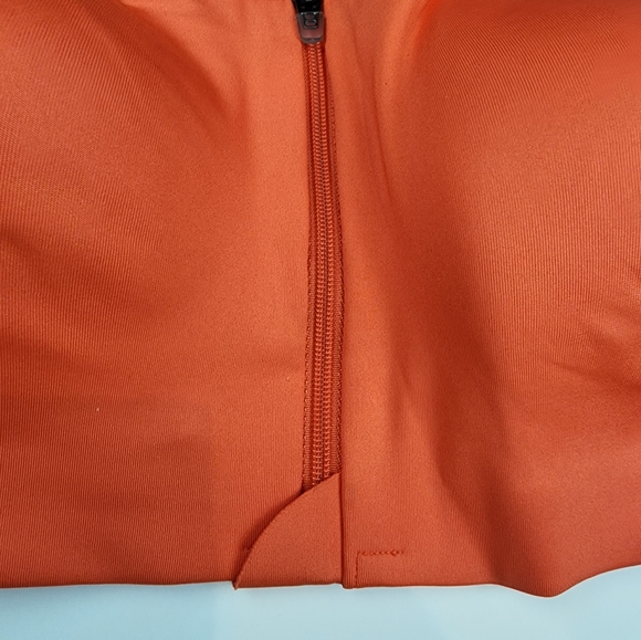 New All in Motion Tangerine Orange Sports Bra High Support Zip Front 34DD - Picture 6 of 8